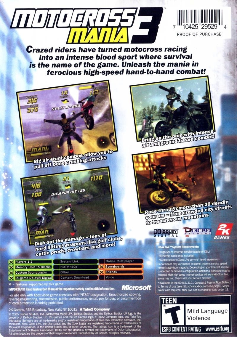 Capa do jogo Motocross Mania 3