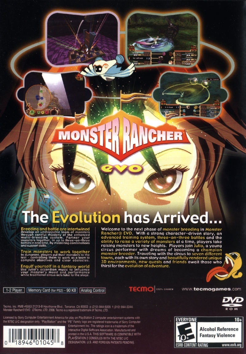 Capa do jogo Monster Rancher EVO