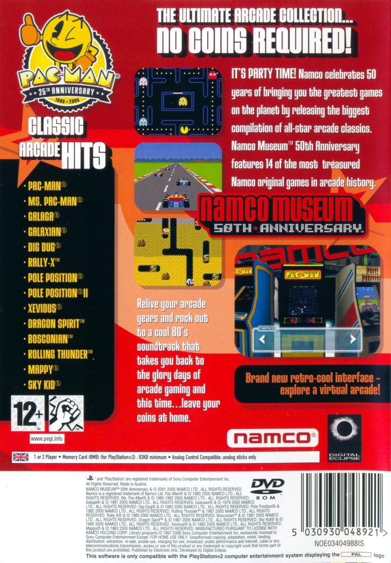 Capa do jogo Namco Museum: 50th Anniversary