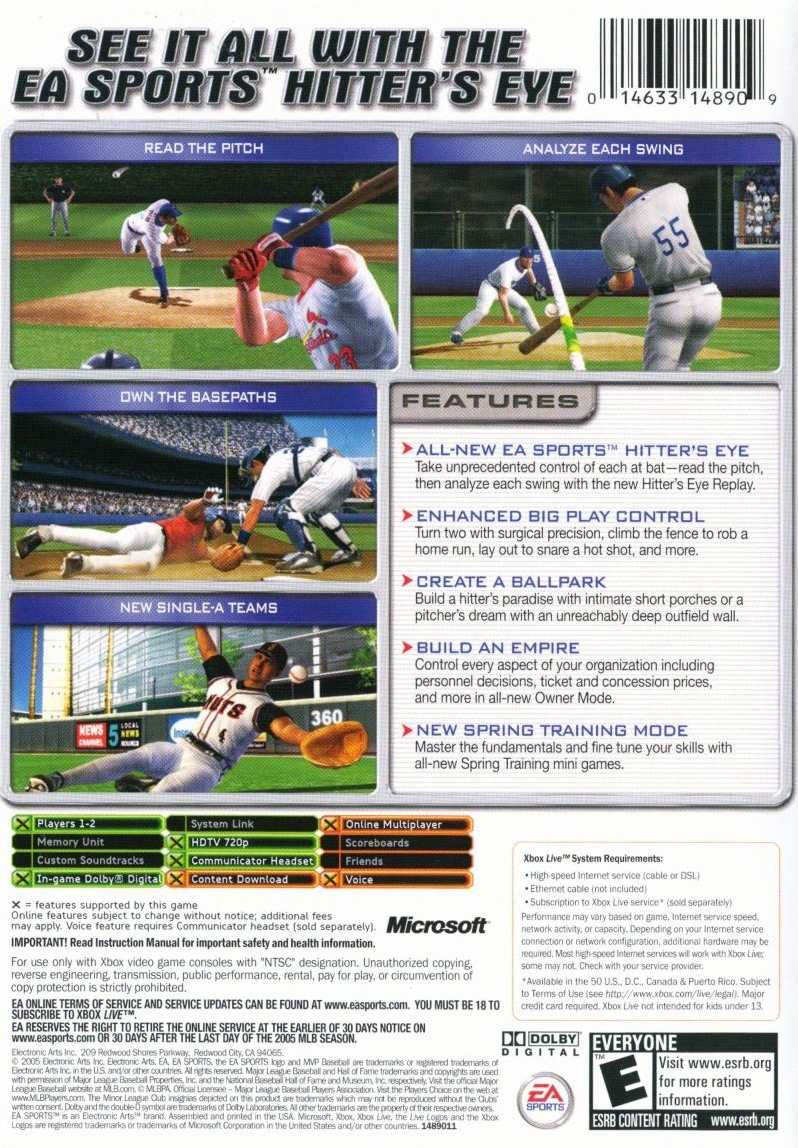 Capa do jogo MVP Baseball 2005
