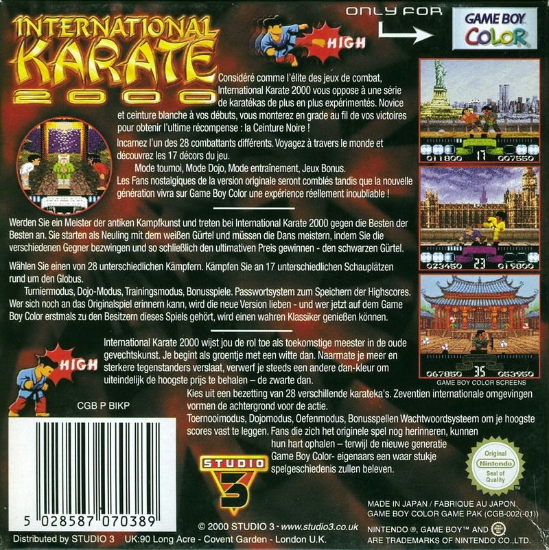 Capa do jogo International Karate 2000