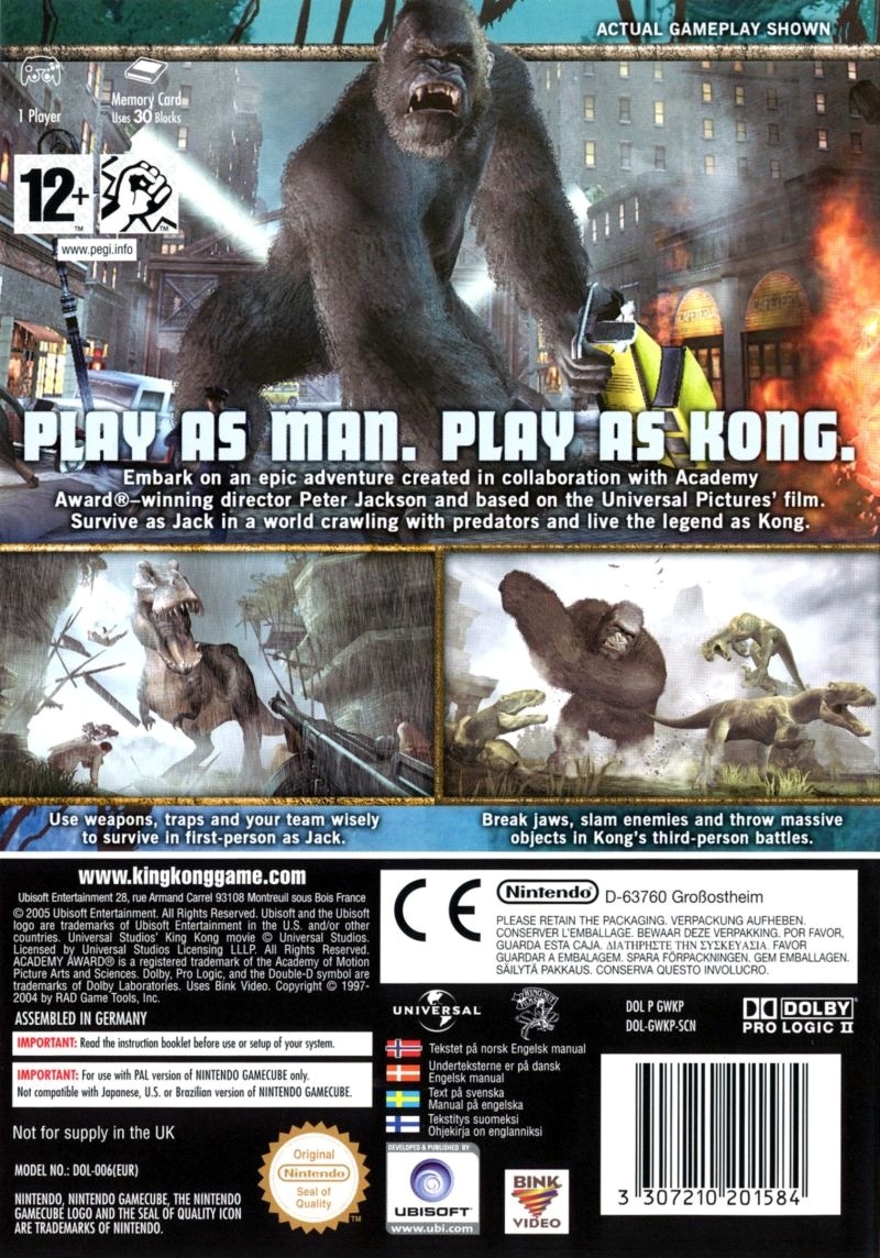Capa do jogo Peter Jacksons King Kong: The Official Game of the Movie