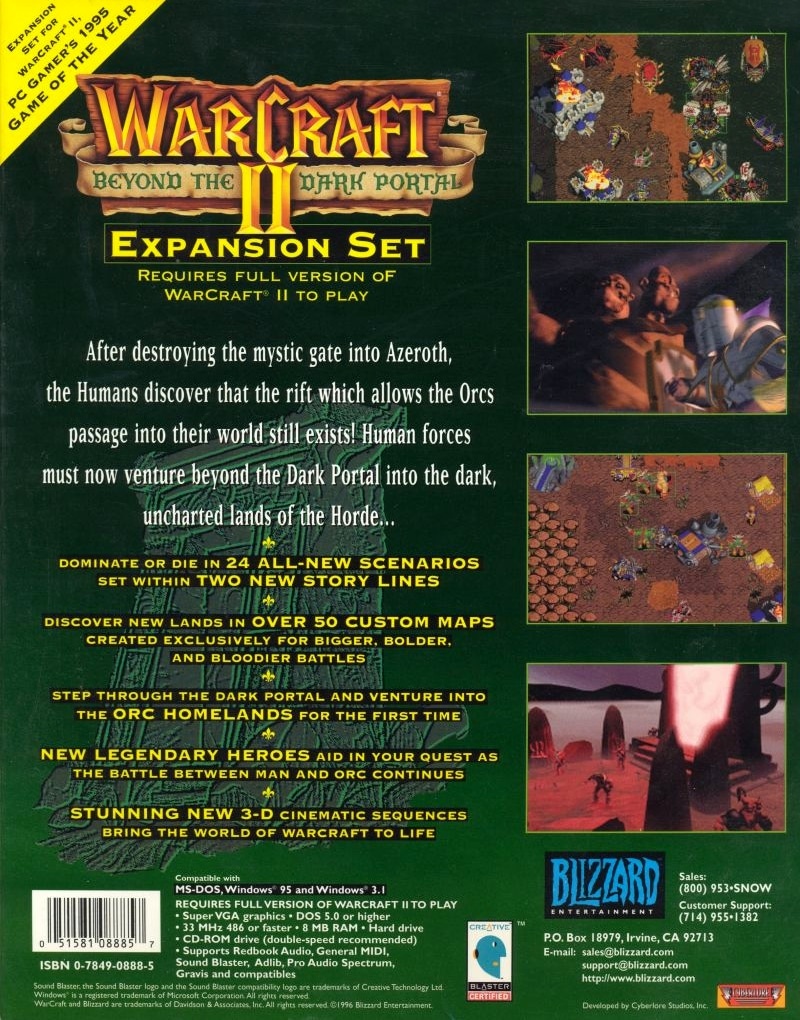 Capa do jogo WarCraft II: Beyond the Dark Portal