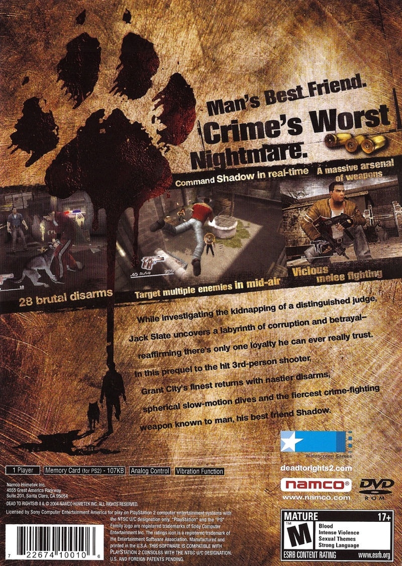 Capa do jogo Dead to Rights II