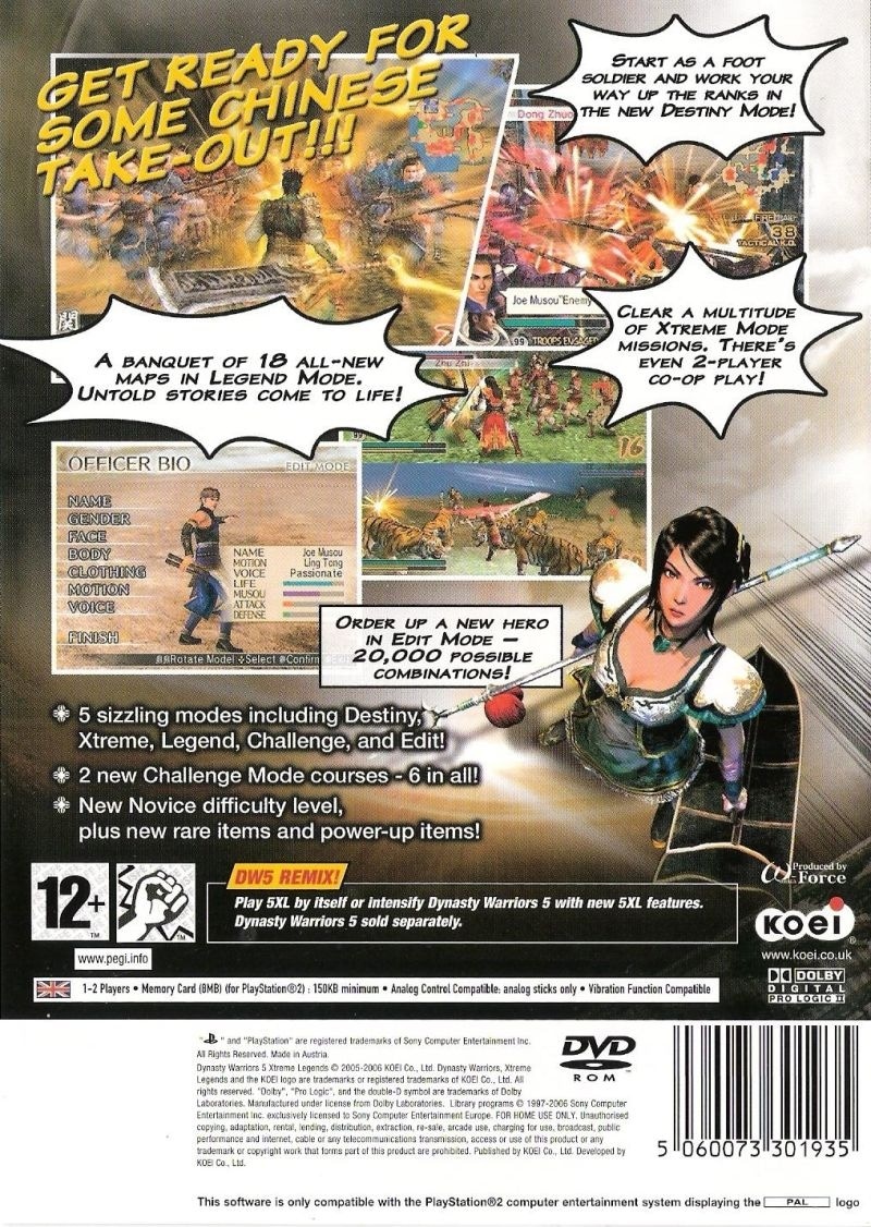 Capa do jogo Dynasty Warriors 5: Xtreme Legends