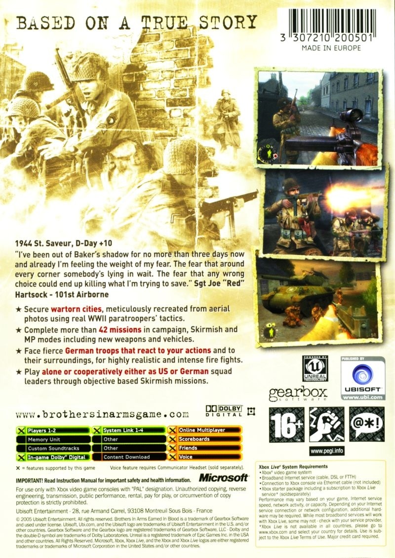 Capa do jogo Brothers in Arms: Earned in Blood
