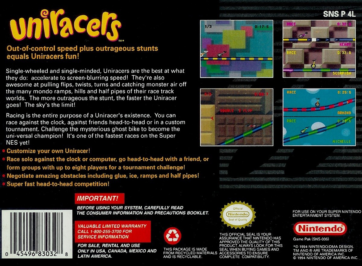 Capa do jogo Uniracers