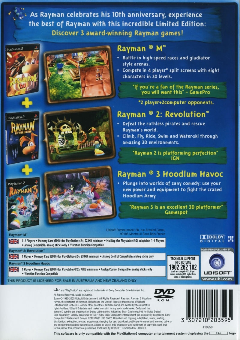 Capa do jogo Rayman: 10th Anniversary Collection