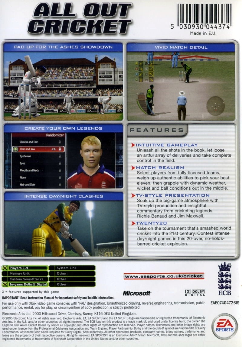 Capa do jogo Cricket 2005