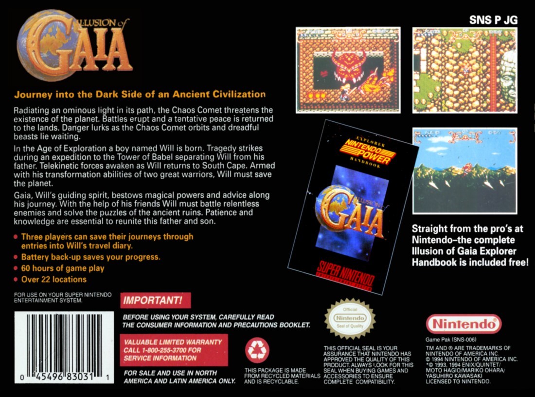 Capa do jogo Illusion of Gaia