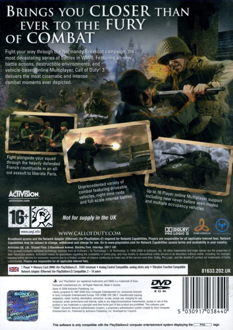 Capa do jogo Call of Duty 3