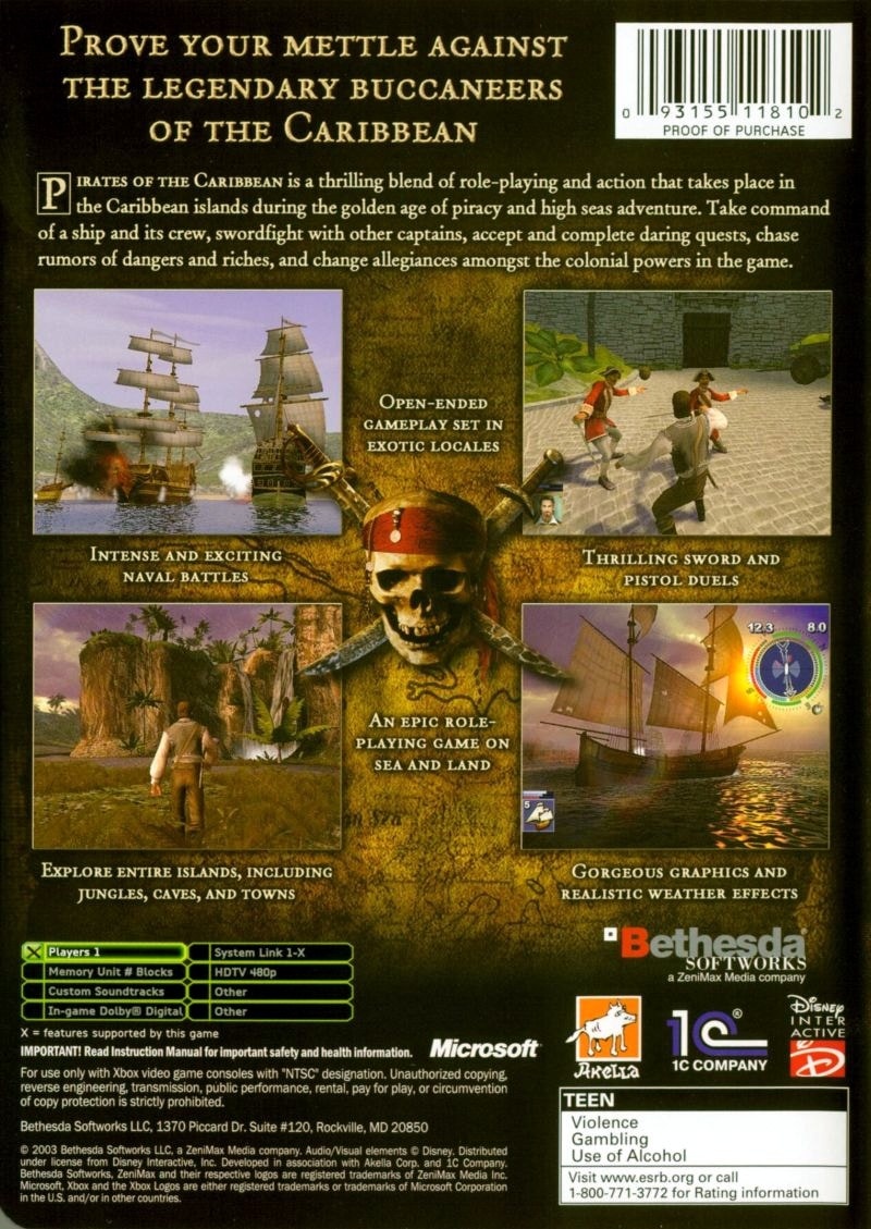 Capa do jogo Pirates of the Caribbean