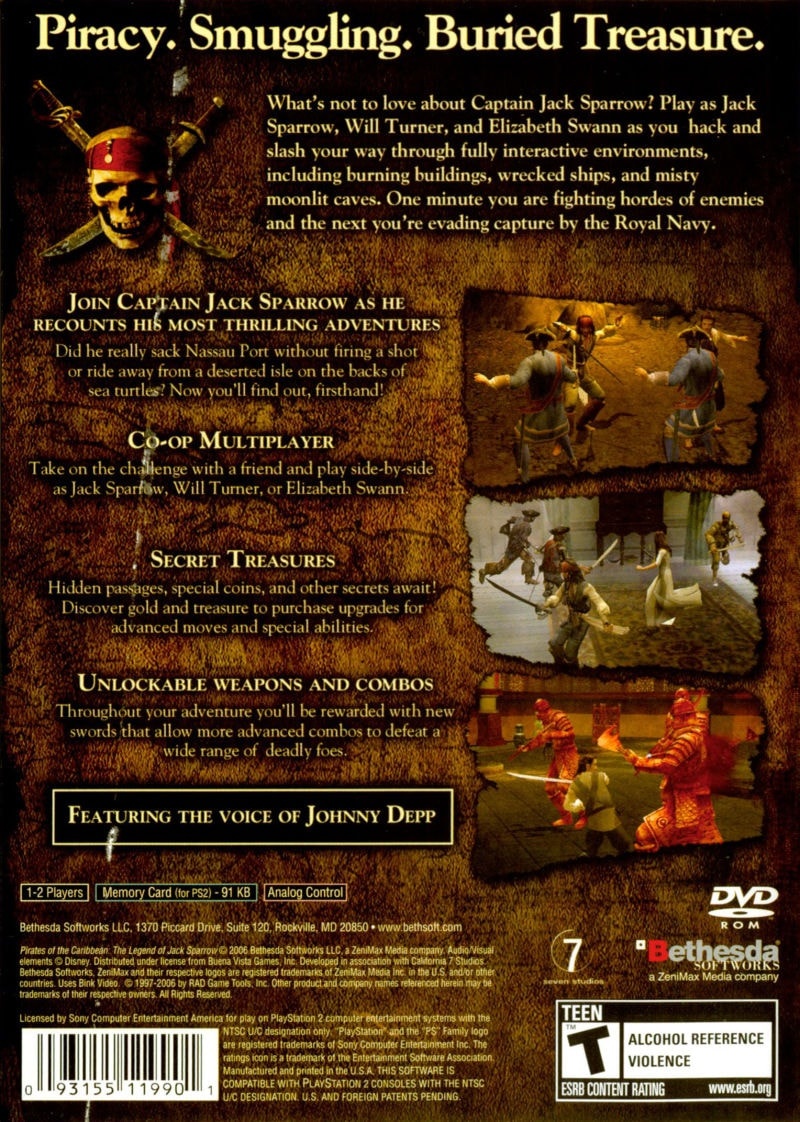 Capa do jogo Pirates of the Caribbean: The Legend of Jack Sparrow