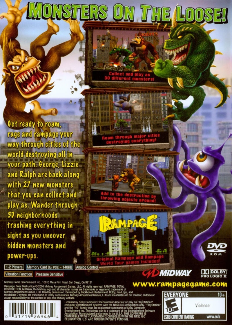 Capa do jogo Rampage: Total Destruction