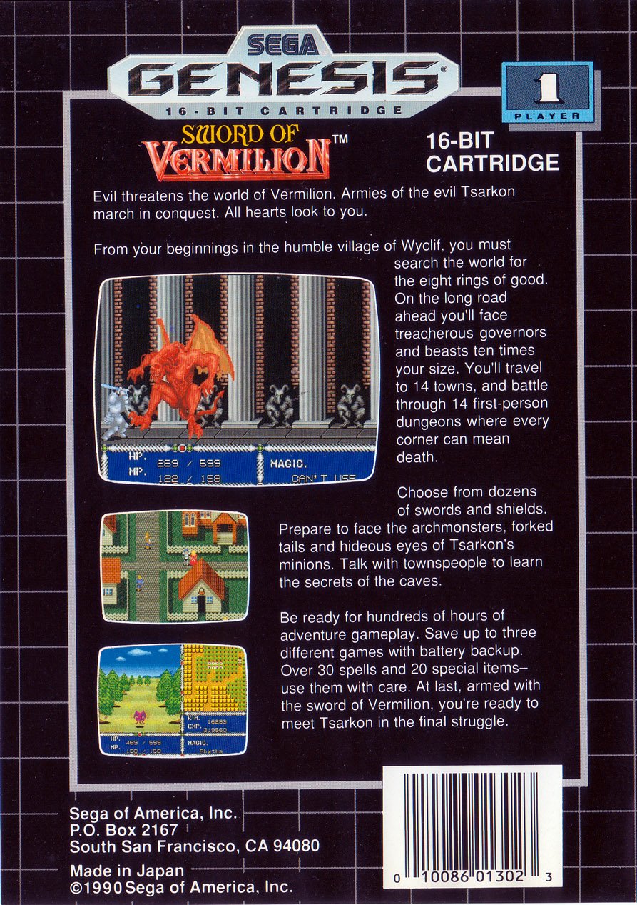 Capa do jogo Sword of Vermilion
