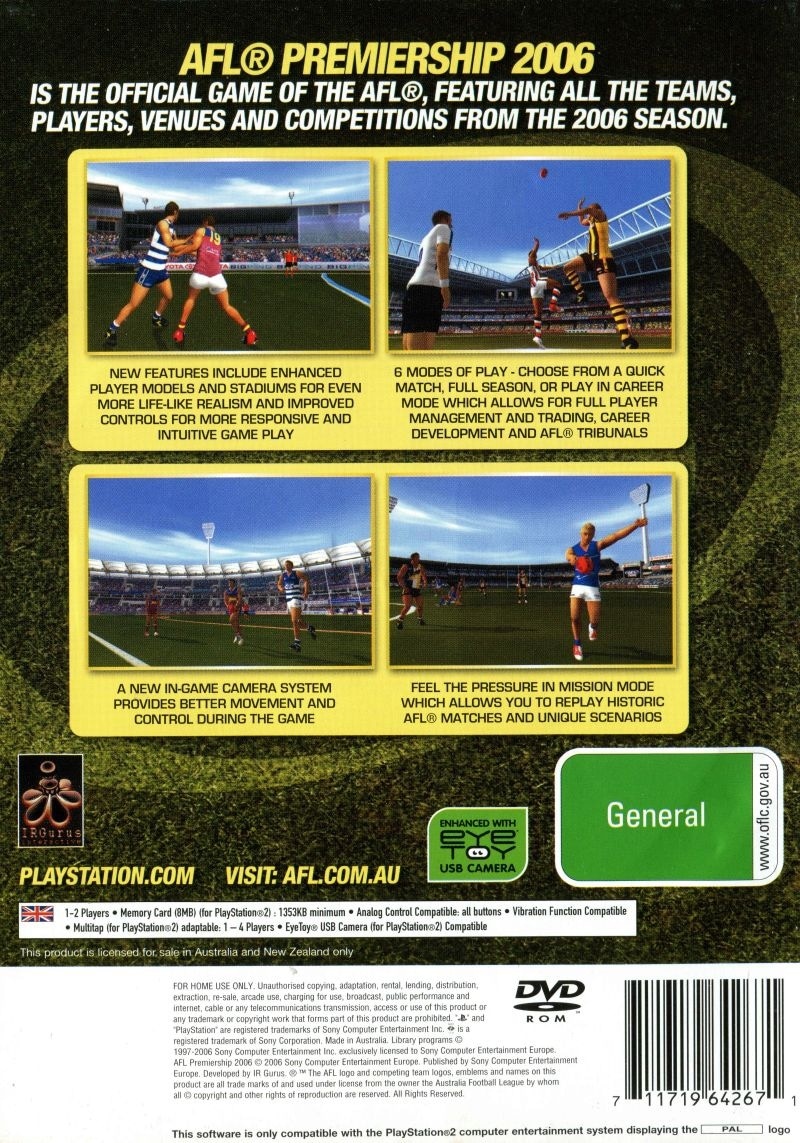 Capa do jogo AFL Premiership 2006