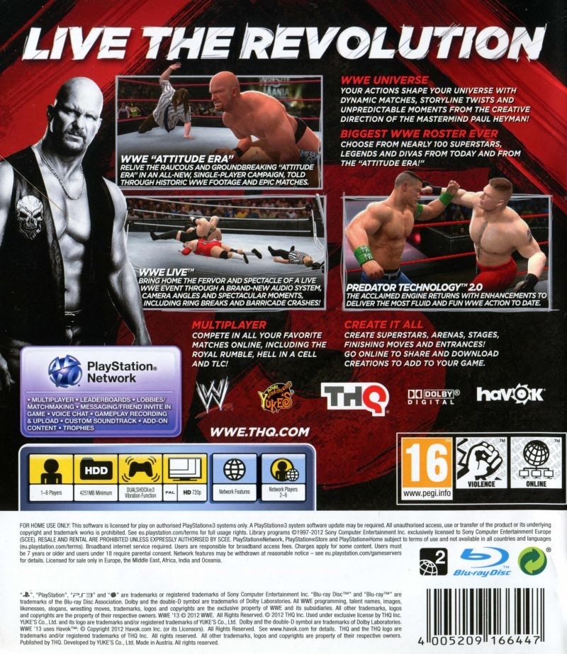 Capa do jogo WWE 13