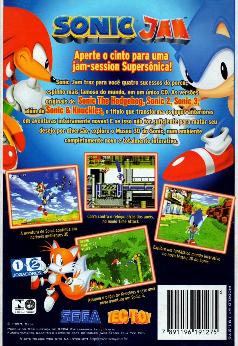 Capa do jogo Sonic Jam