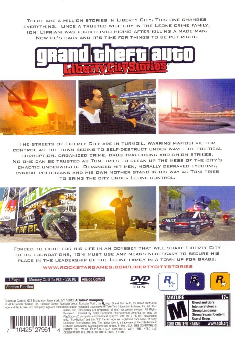 Capa do jogo Grand Theft Auto: Liberty City Stories