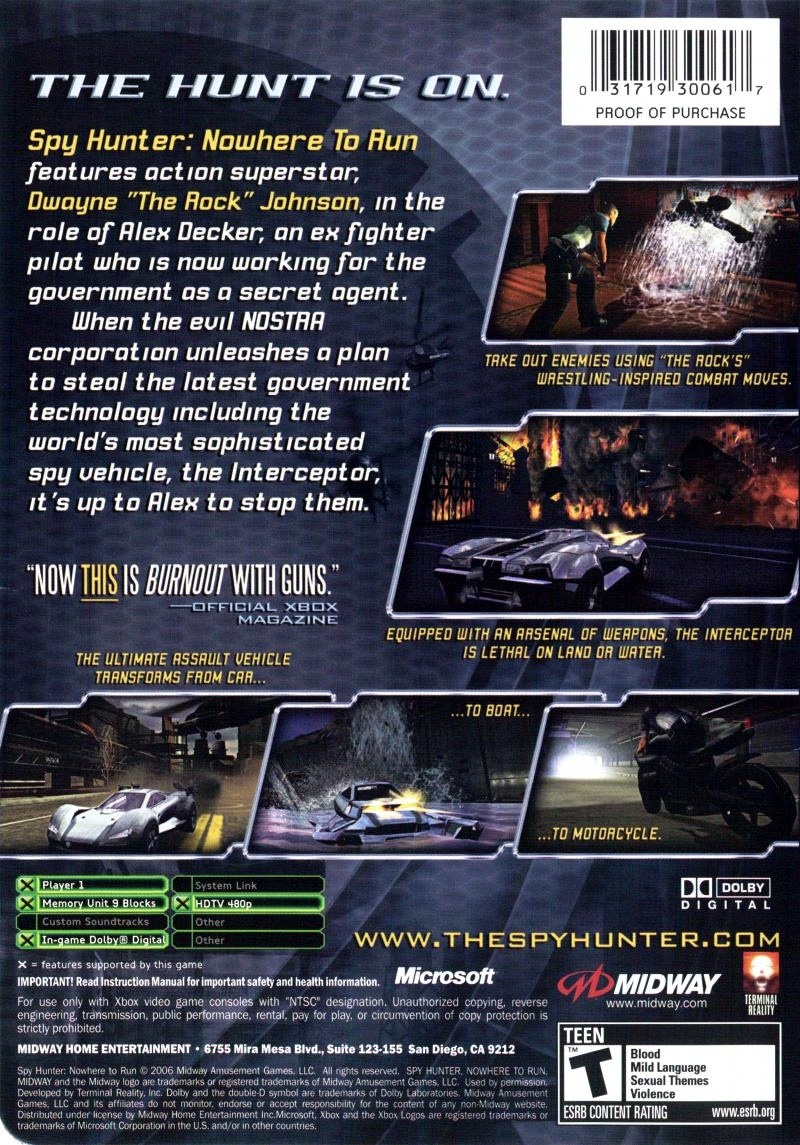 Capa do jogo Spy Hunter: Nowhere to Run