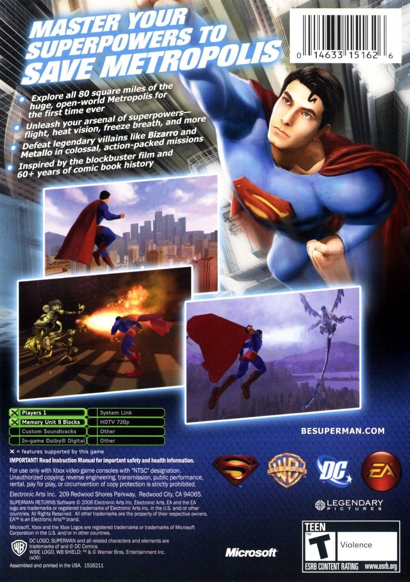 Capa do jogo Superman Returns