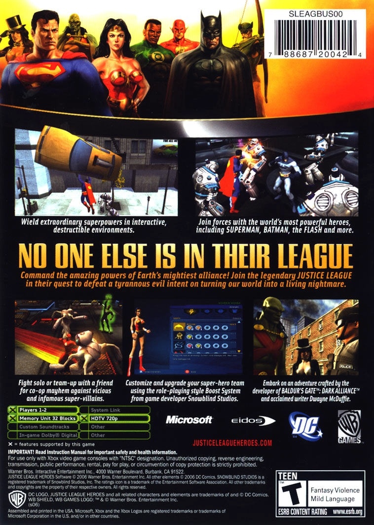 Capa do jogo Justice League Heroes