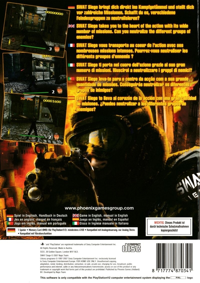 Capa do jogo SWAT Siege