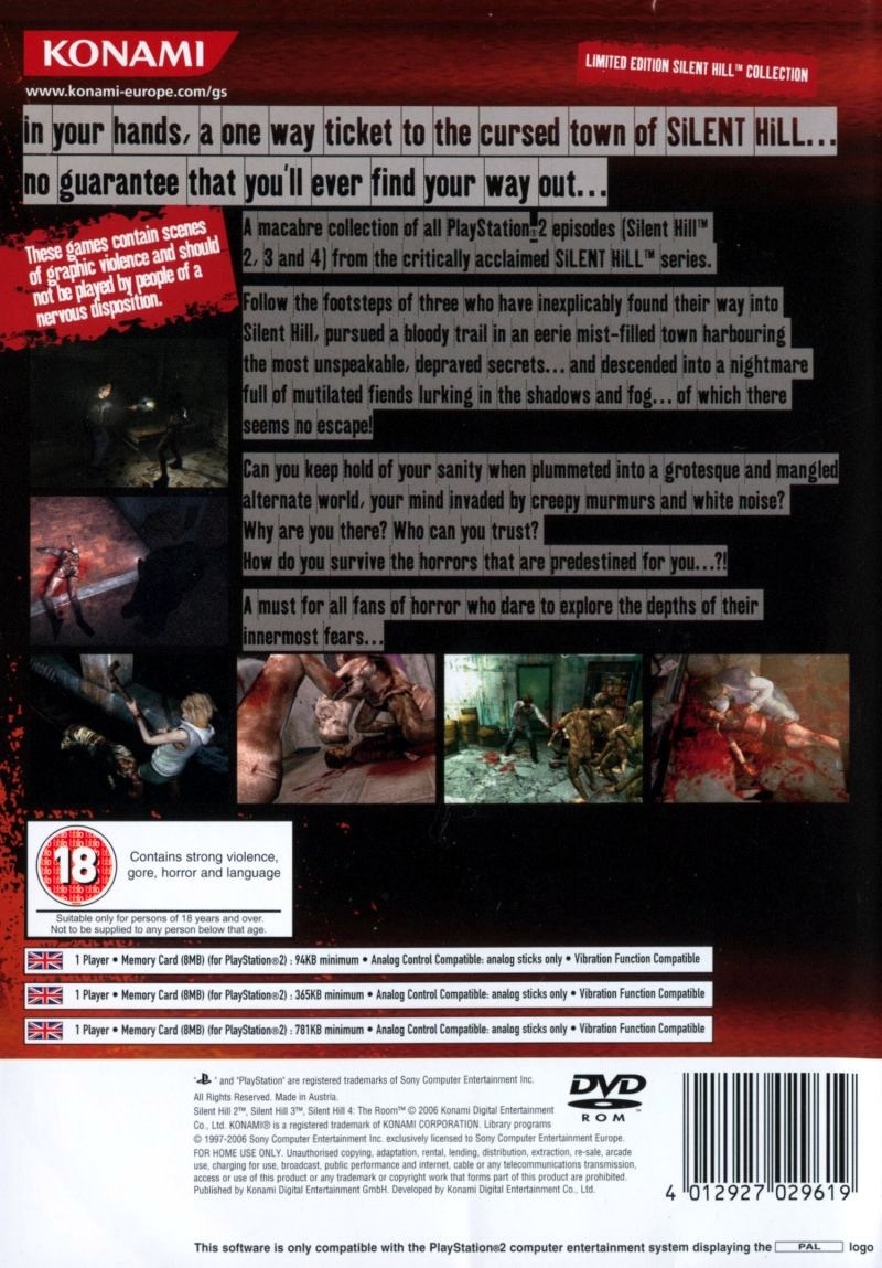 Capa do jogo The Silent Hill Collection