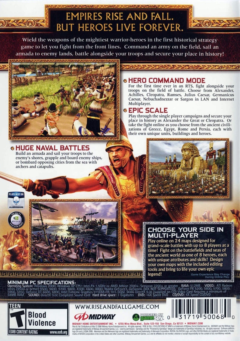 Capa do jogo Rise and Fall: Civilizations at War