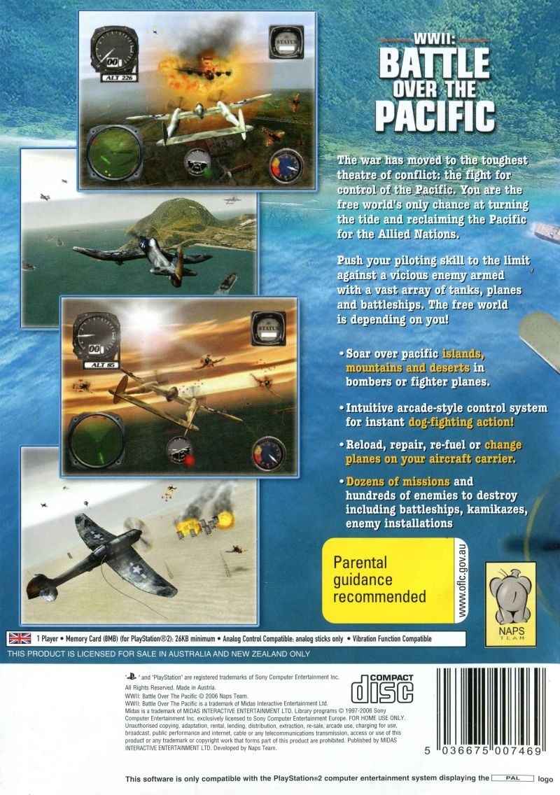 Capa do jogo WWII: Battle Over the Pacific