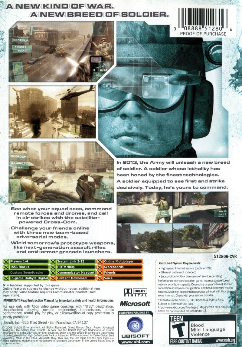 Capa do jogo Tom Clancys Ghost Recon: Advanced Warfighter