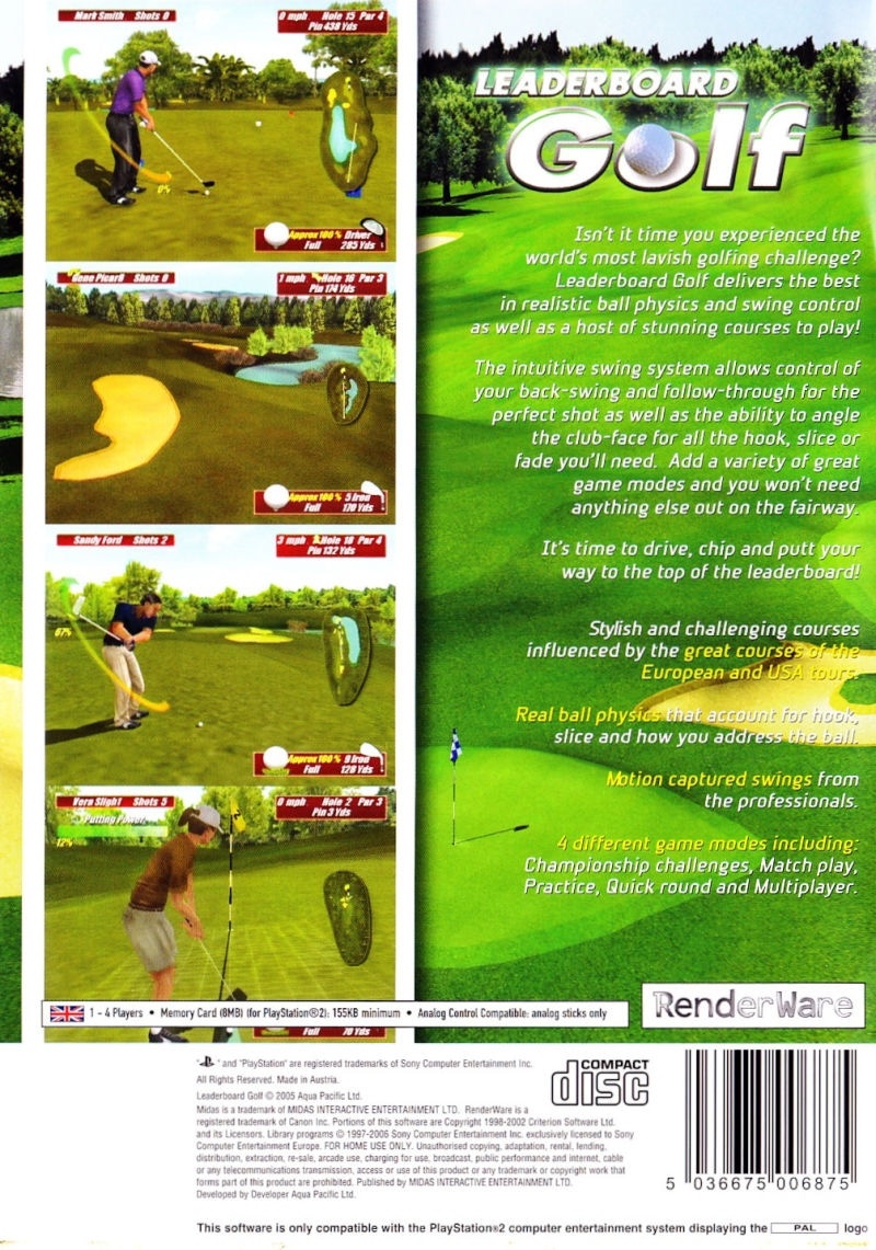 Capa do jogo Leaderboard Golf