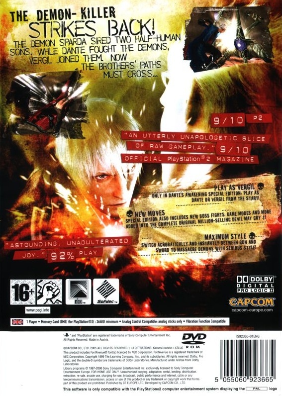 Capa do jogo Devil May Cry 3: Dantes Awakening - Special Edition