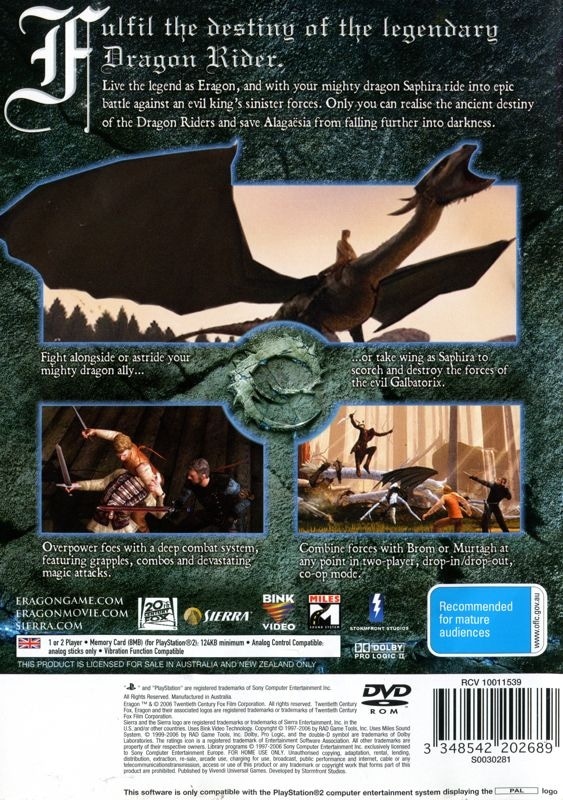 Capa do jogo Eragon
