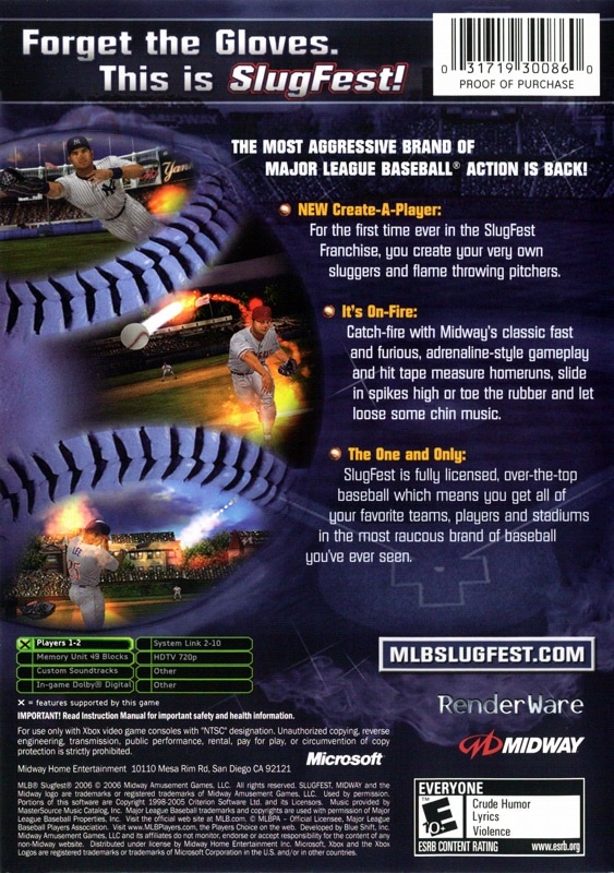 Capa do jogo MLB Slugfest 2006
