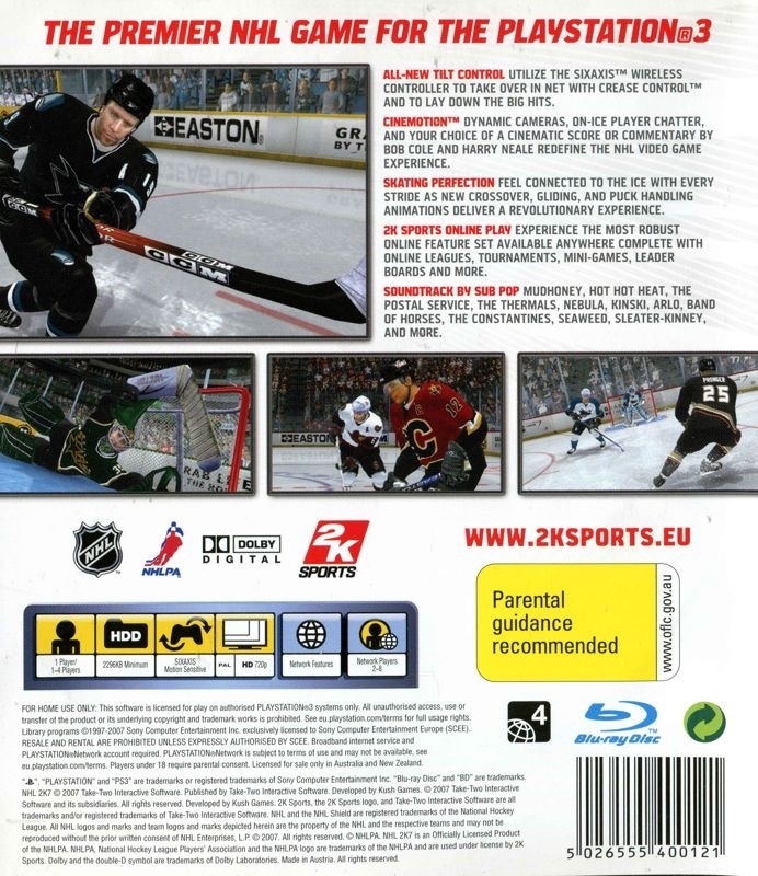 Capa do jogo NHL 2K7
