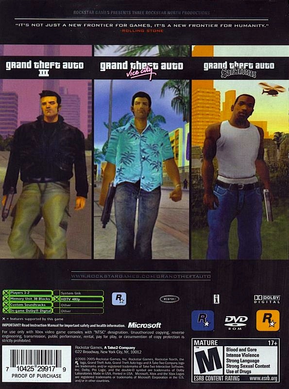 Capa do jogo Grand Theft Auto: The Trilogy