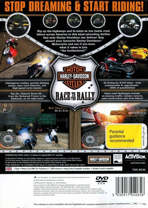 Capa do jogo Harley-Davidson: Race to the Rally