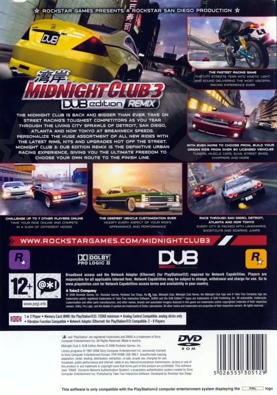 Capa do jogo Midnight Club 3: DUB Edition Remix
