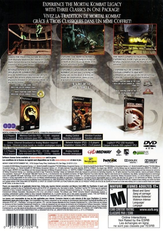 Capa do jogo Mortal Kombat: Kollection