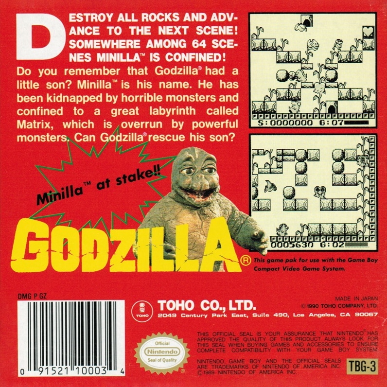 Capa do jogo Godzilla