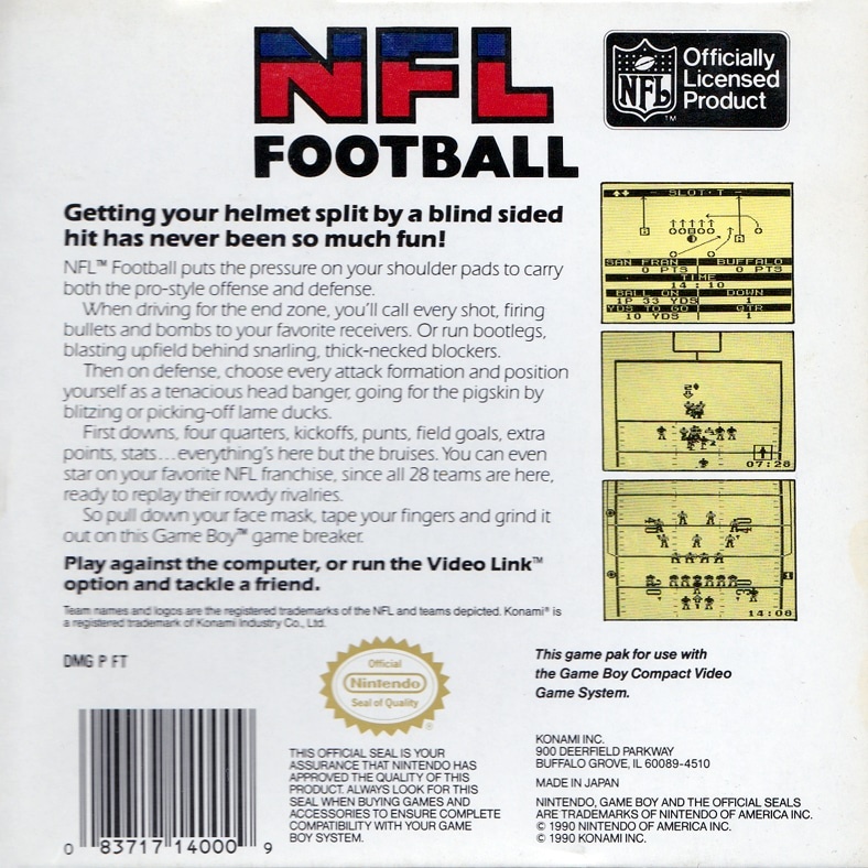 Capa do jogo NFL Football