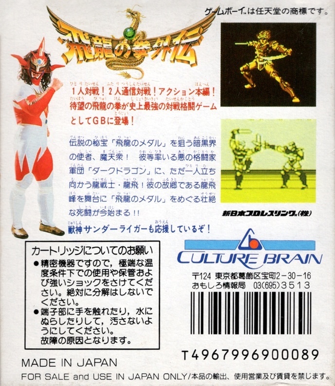 Capa do jogo Hiryū no Ken Gaiden