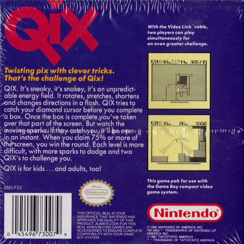 Capa do jogo QIX