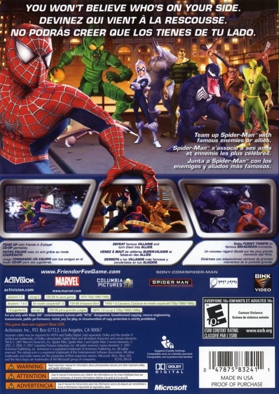 Capa do jogo Spider-Man: Friend or Foe