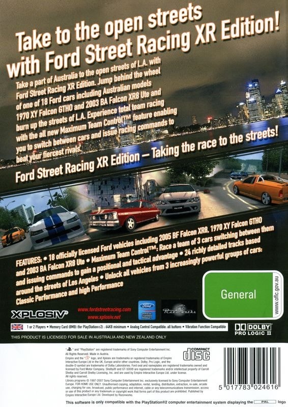 Capa do jogo Ford Street Racing: XR Edition