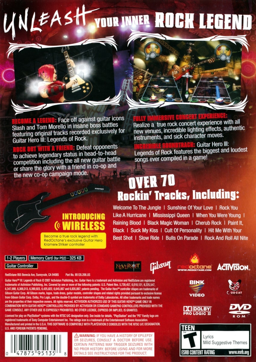 Capa do jogo Guitar Hero III: Legends of Rock