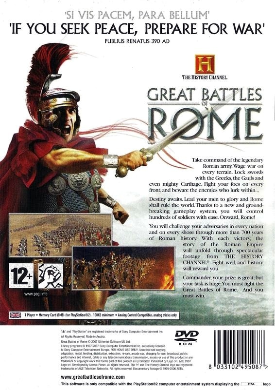 Capa do jogo The History Channel: Great Battles of Rome