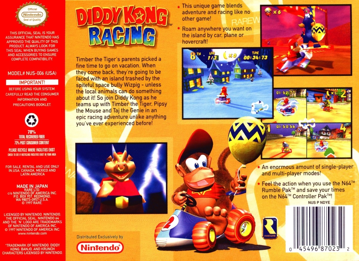 Capa do jogo Diddy Kong Racing