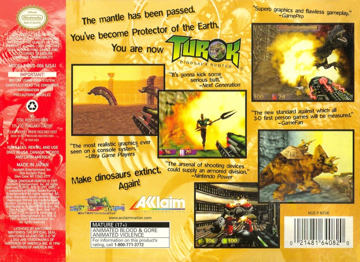 Capa do jogo Turok: Dinosaur Hunter